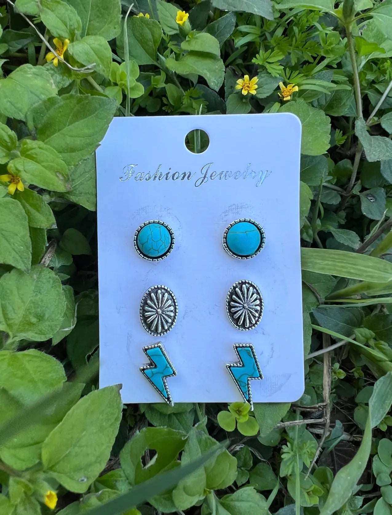 Lightning Bolt Earring SetTurquoiseOS