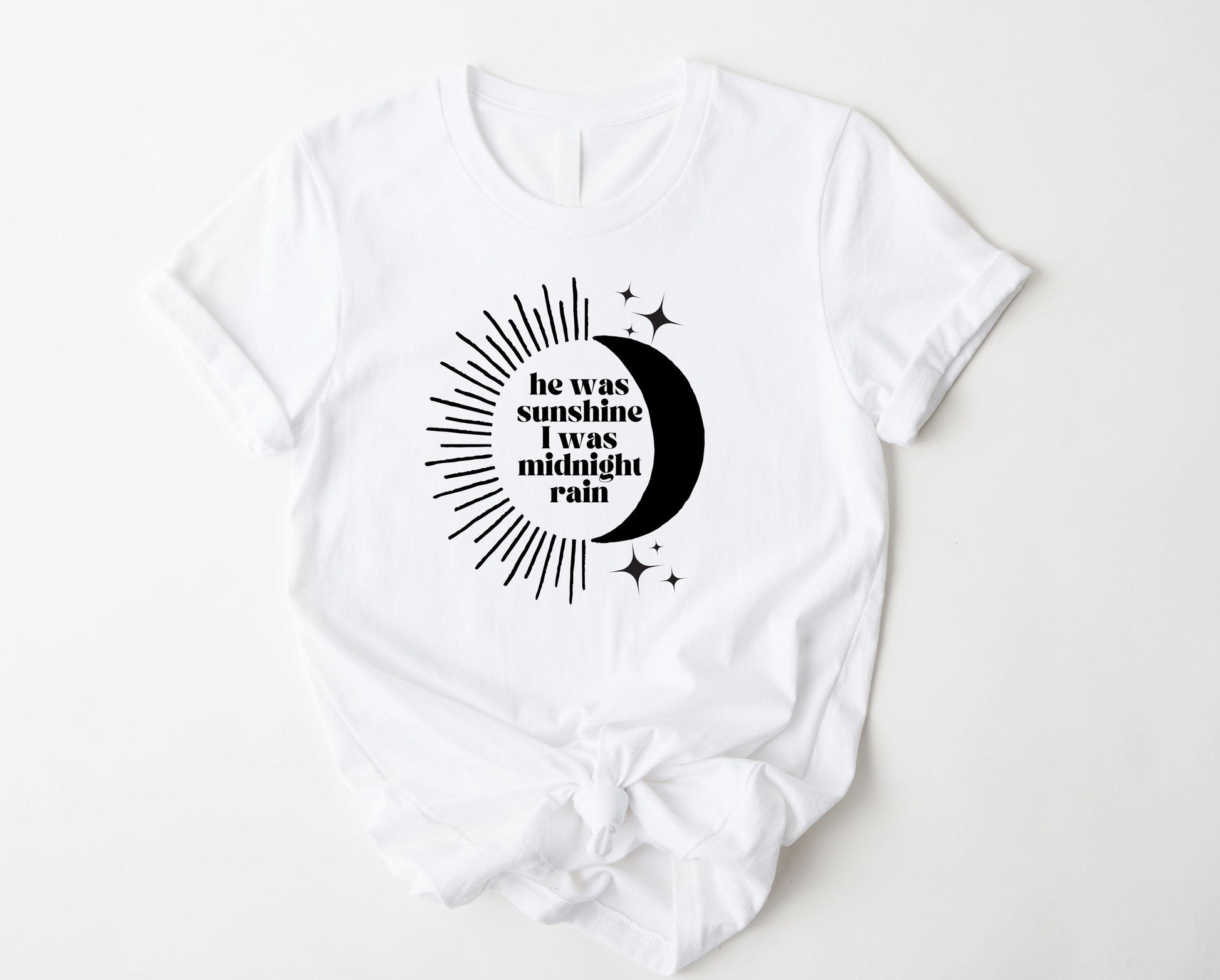Wholesale Midnight Rain Graphic Tee - White