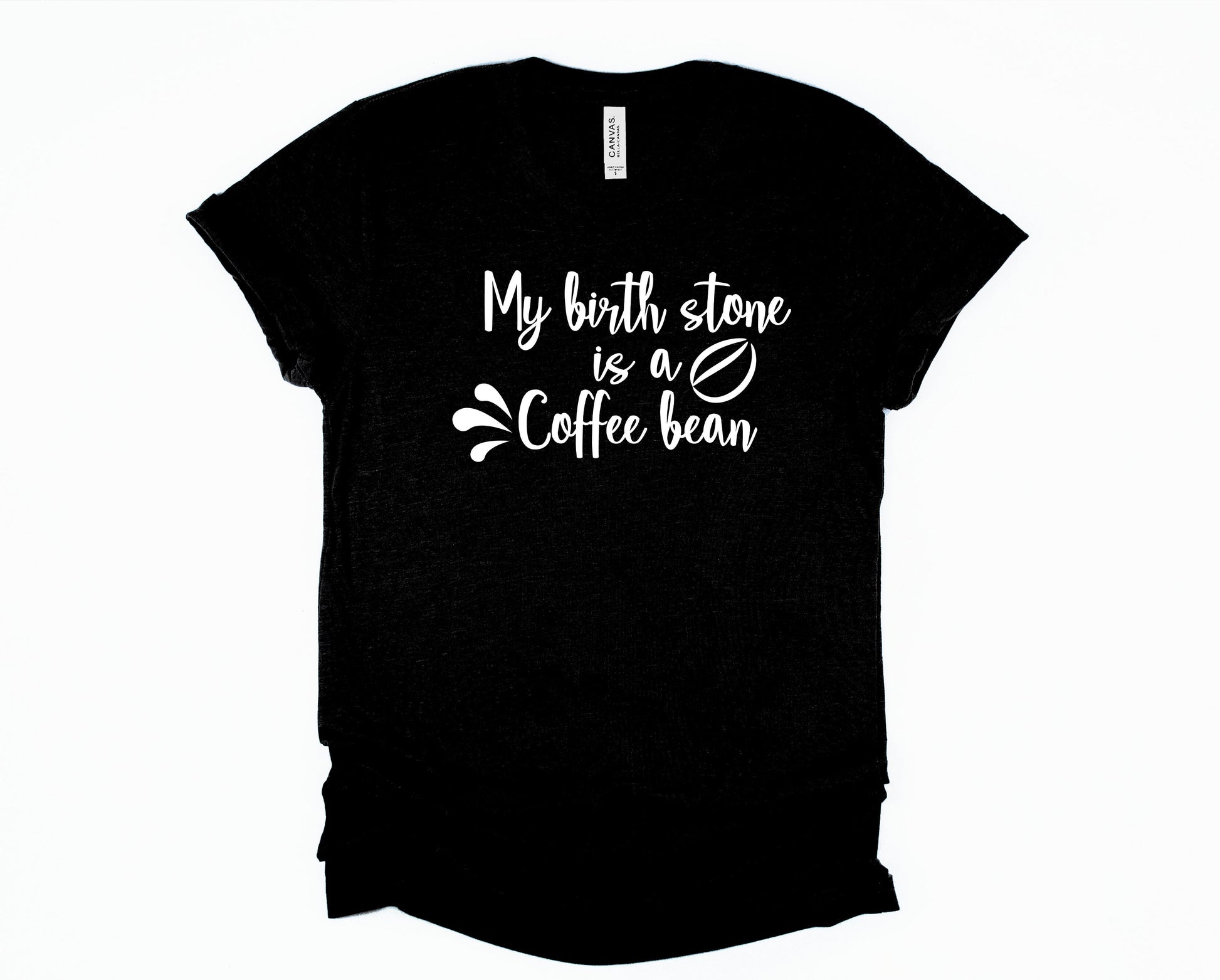 Wholesale My Birthstone is a Coffee Bean Graphic Tee - Black