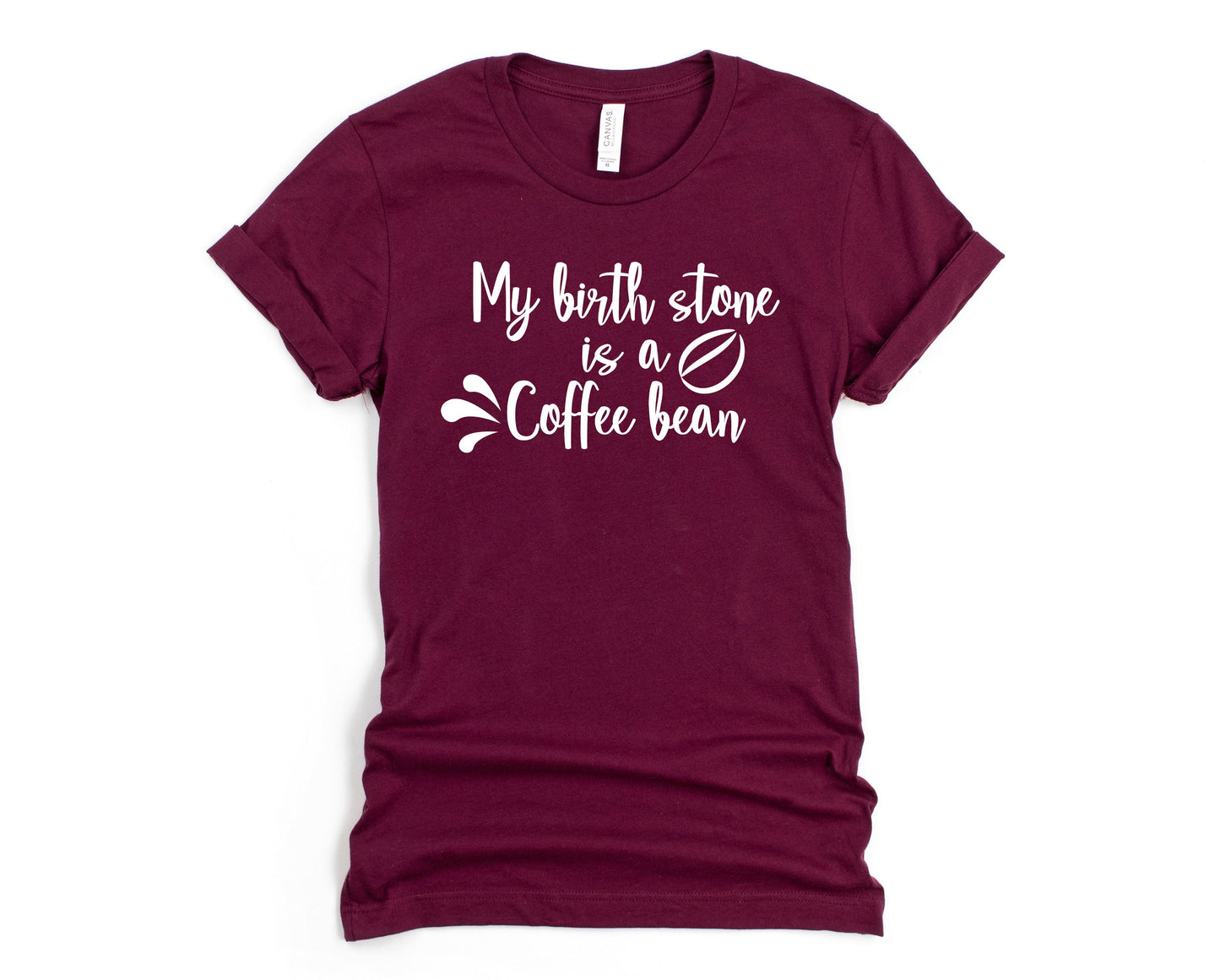 Wholesale My Birthstone is a Coffee Bean Graphic Tee - Heather Clay