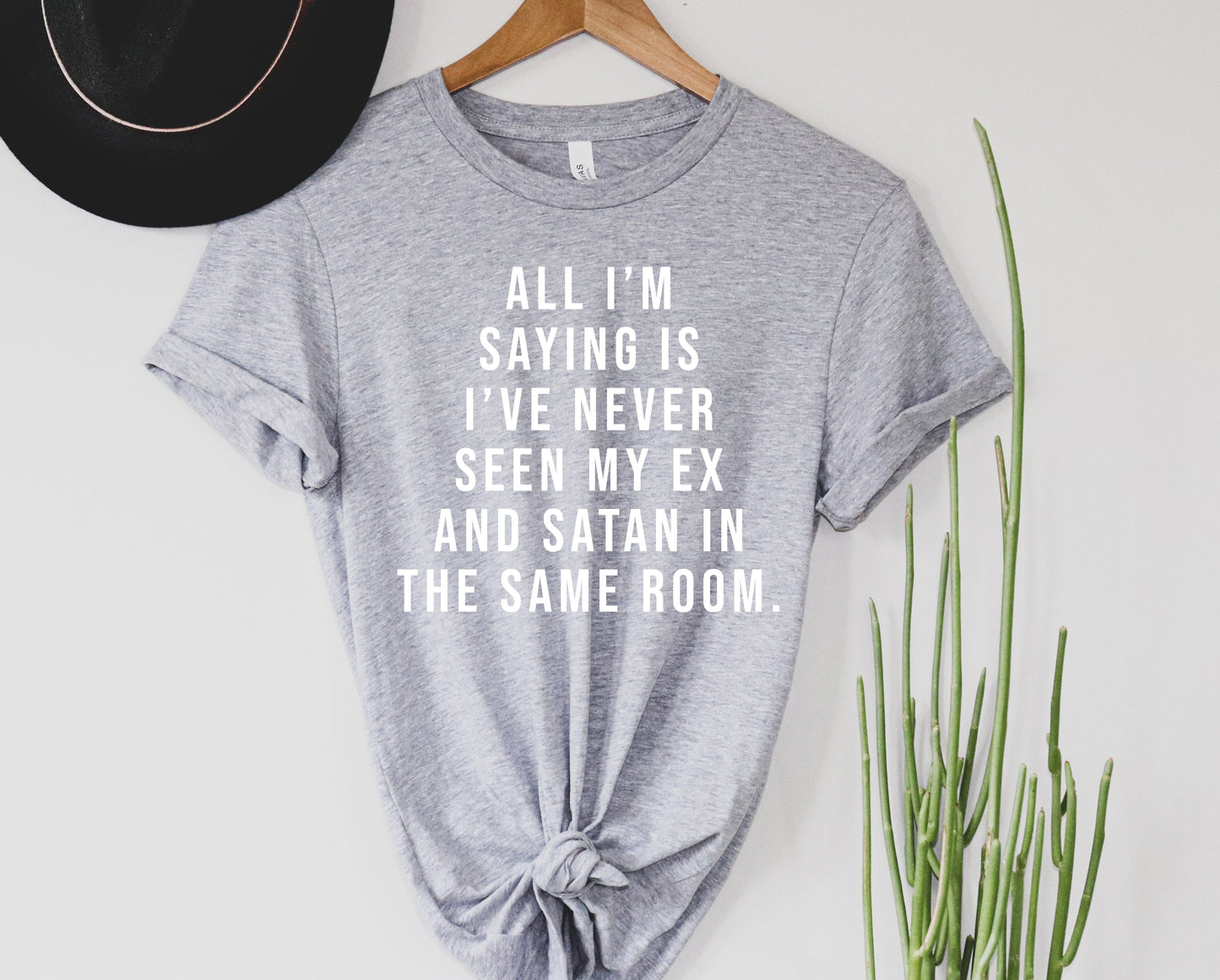 Wholesale My Ex and Satan Graphic Tee - Black