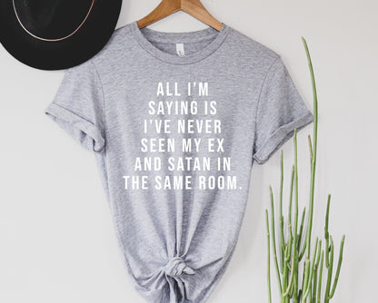 Wholesale My Ex and Satan Graphic Tee - Black