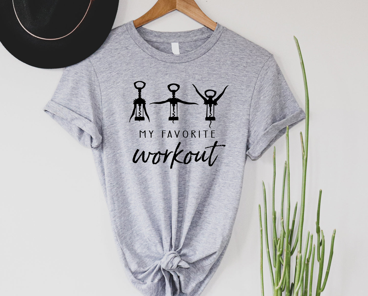 Wholesale My Favorite Workout Graphic Tee - White
