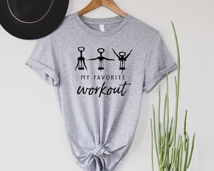 Wholesale My Favorite Workout Graphic Tee - White