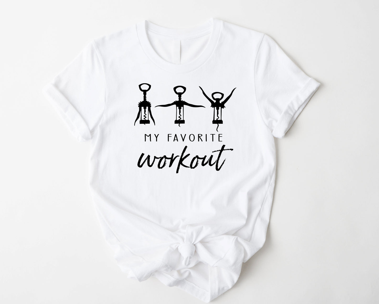 Wholesale My Favorite Workout Graphic Tee - Grey