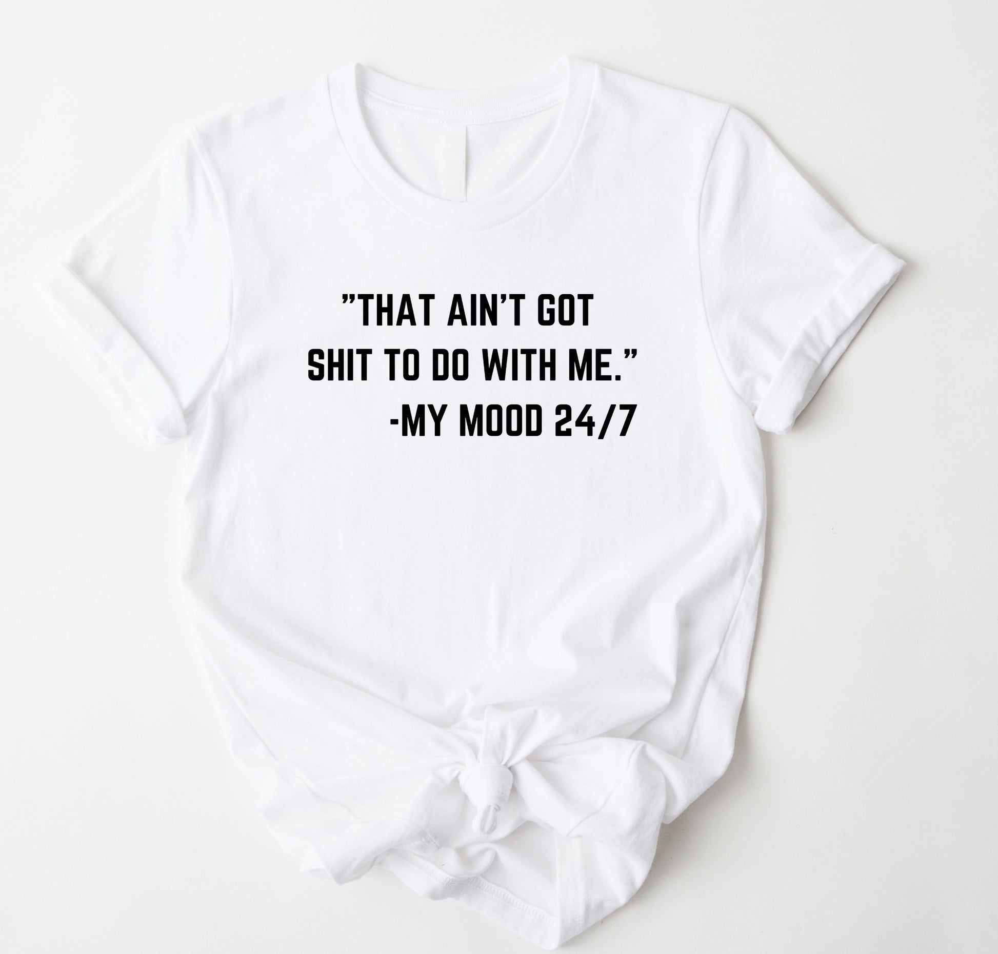 Wholesale My Mood Graphic Tee - white