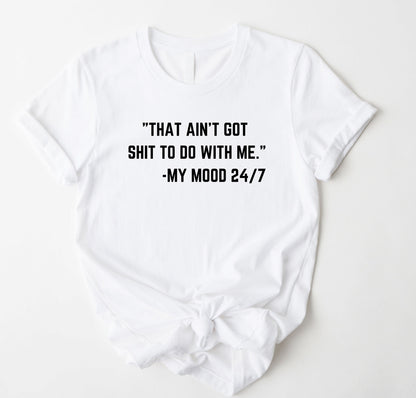 Wholesale My Mood Graphic Tee - white