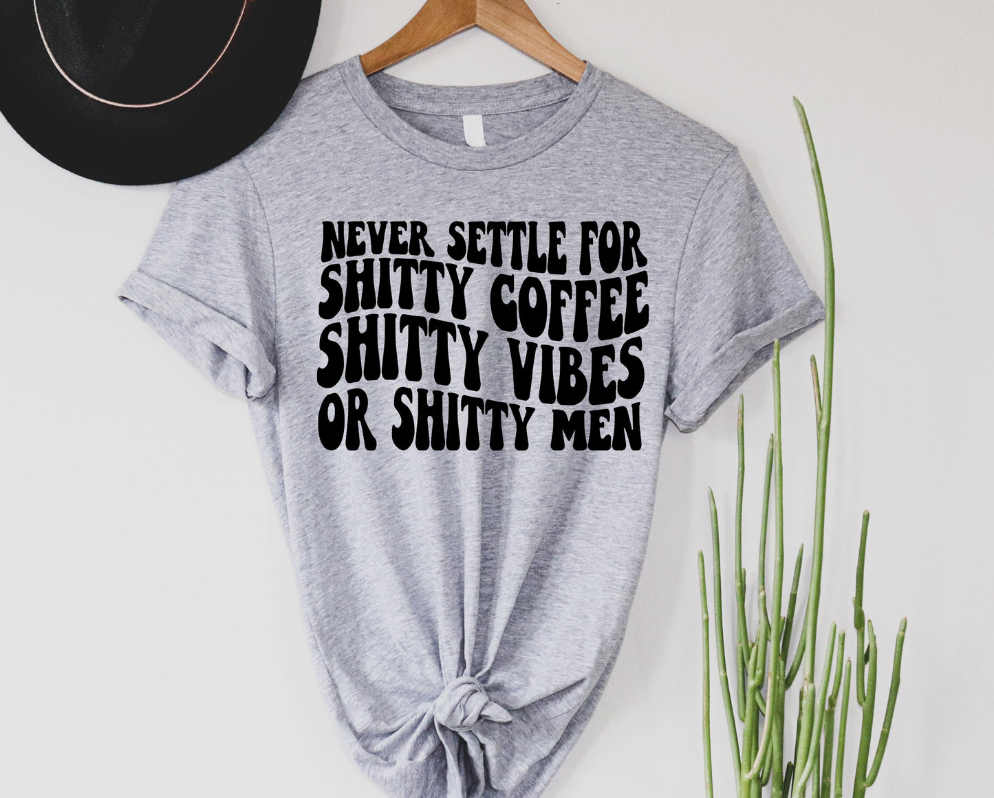 Wholesale Never Settle Graphic Tee - Clay Tee