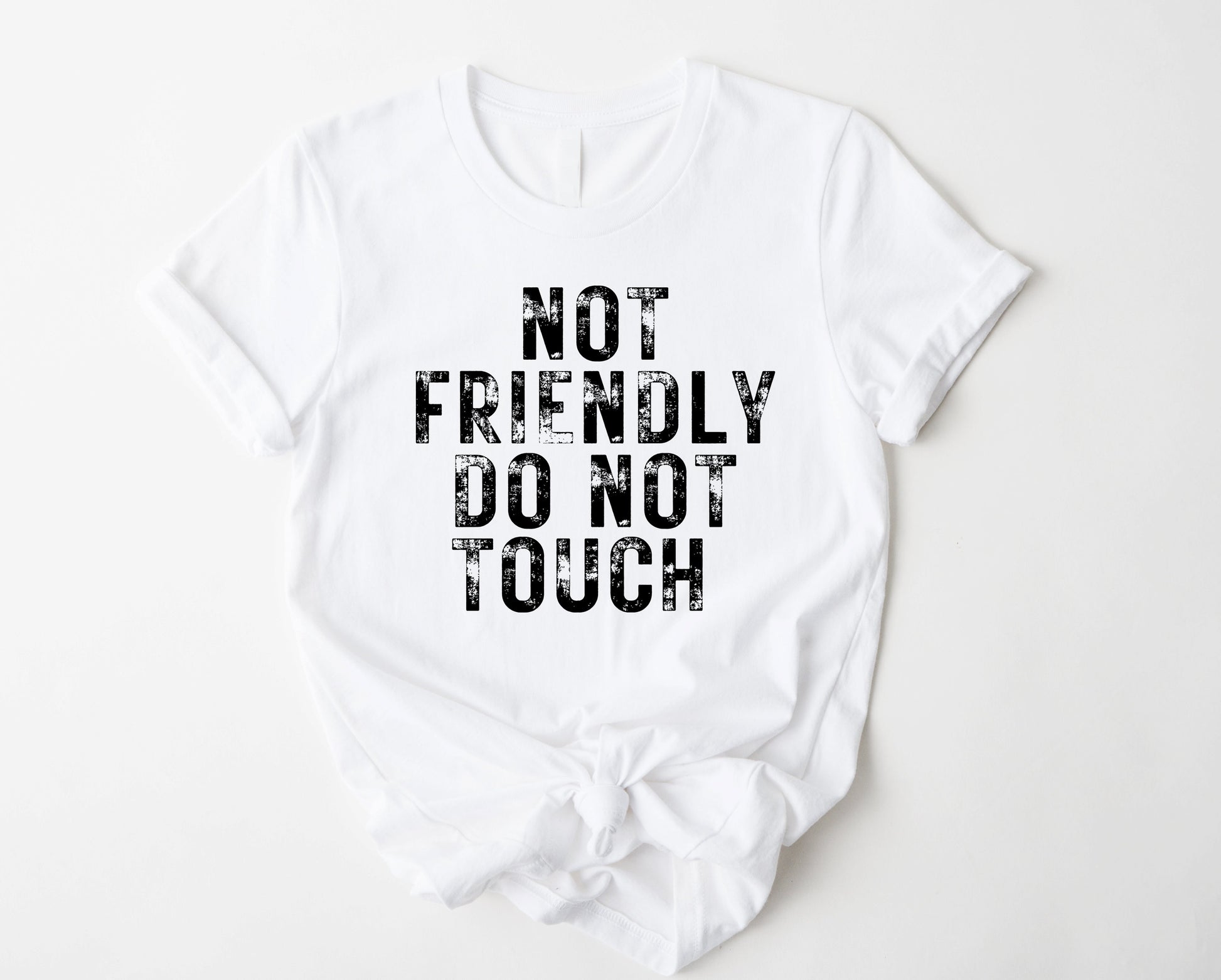 Wholesale Not Friendly Graphic Tee - Gold