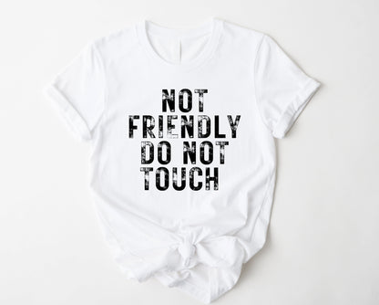 Wholesale Not Friendly Graphic Tee - Gold