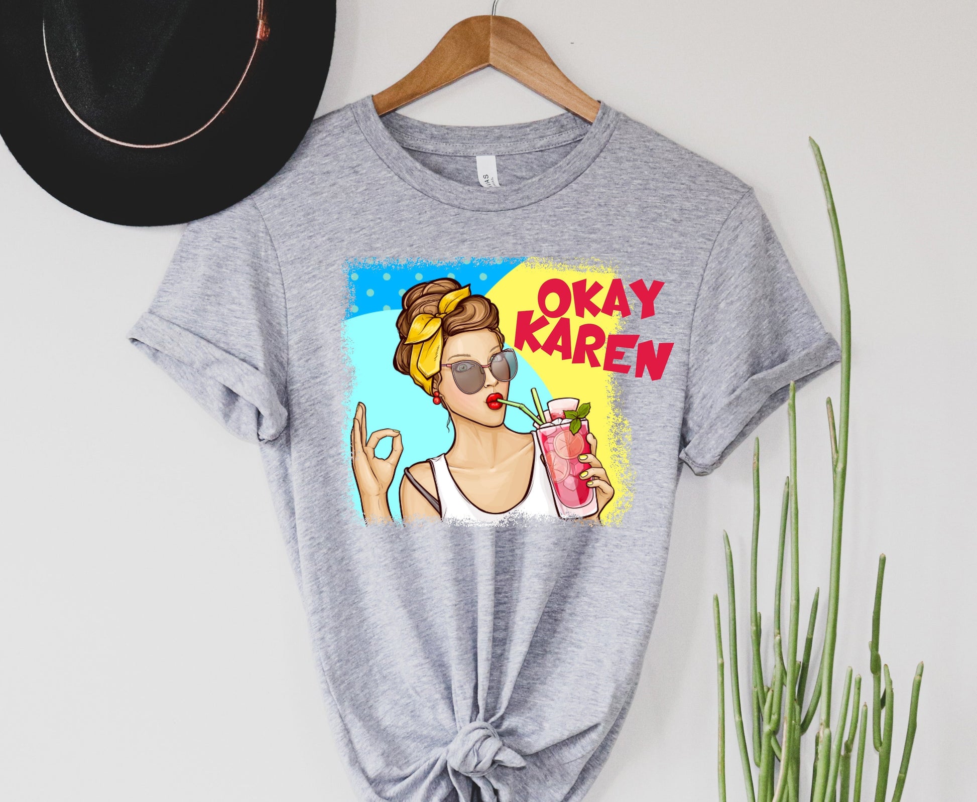 Wholesale Okay Karen Graphic Tee - Black