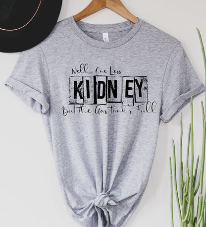 Wholesale One Less Kidney Graphic Tee - Heather Grey