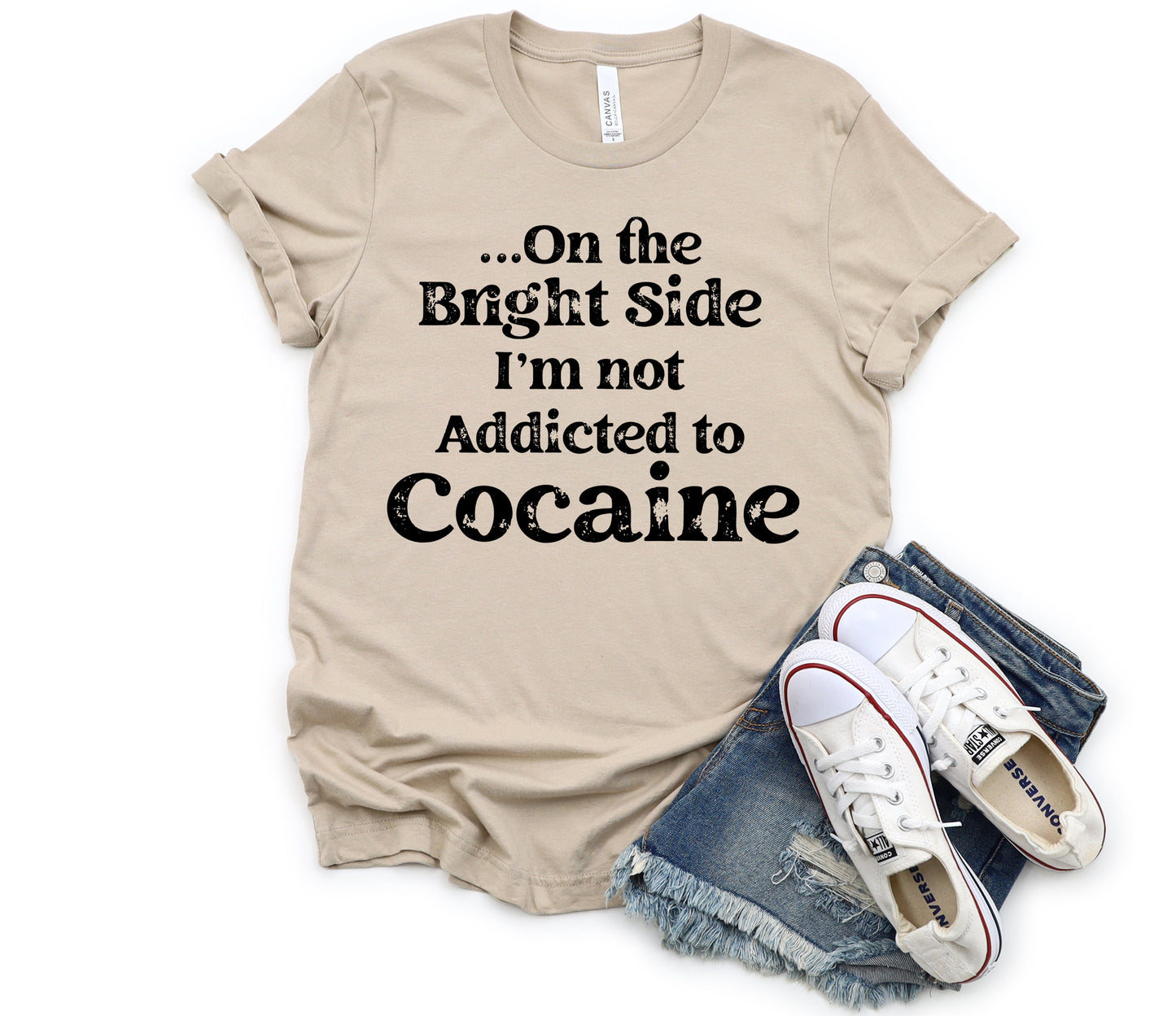 Wholesale On the Bright Side Graphic Tee - Tan