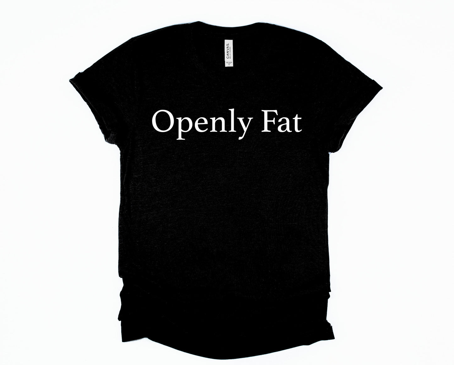 Wholesale Openly Fat Graphic Tee - Black Vneck