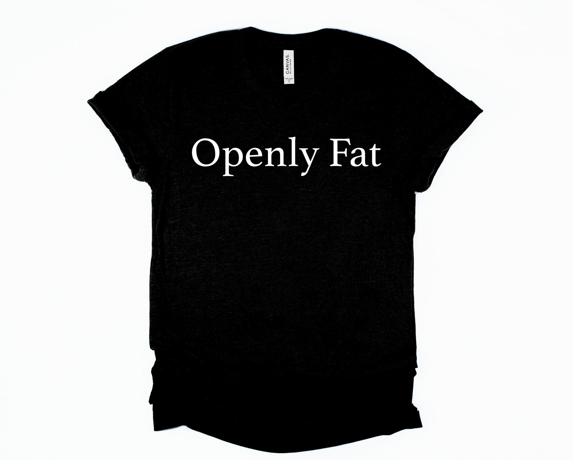 Wholesale Openly Fat Graphic Tee - Black Vneck
