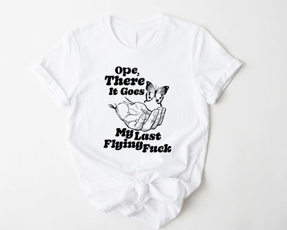 Wholesale Ope There it Goes Graphic Tee - White