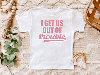 Wholesale Out of Trouble KIDS Graphic Tee - Black