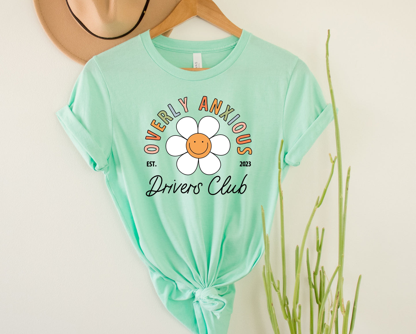 Wholesale Overly Anxious Graphic Tee - Mint
