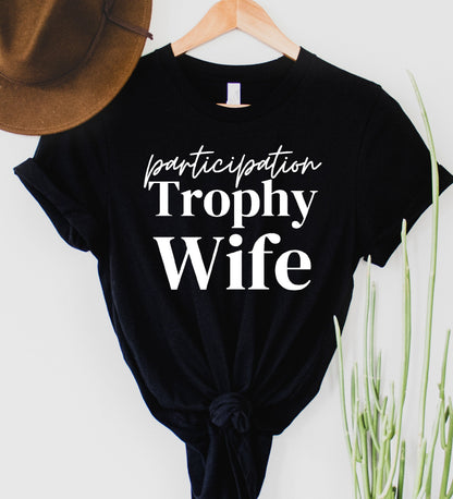 Wholesale Participation Trophy Wife Graphic Tee - Black