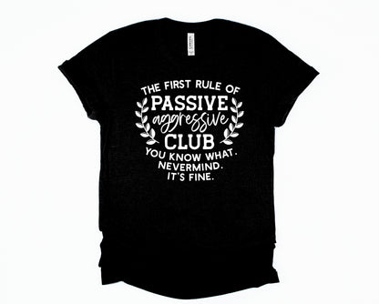 Wholesale Passive Aggressive Graphic Tee - Black