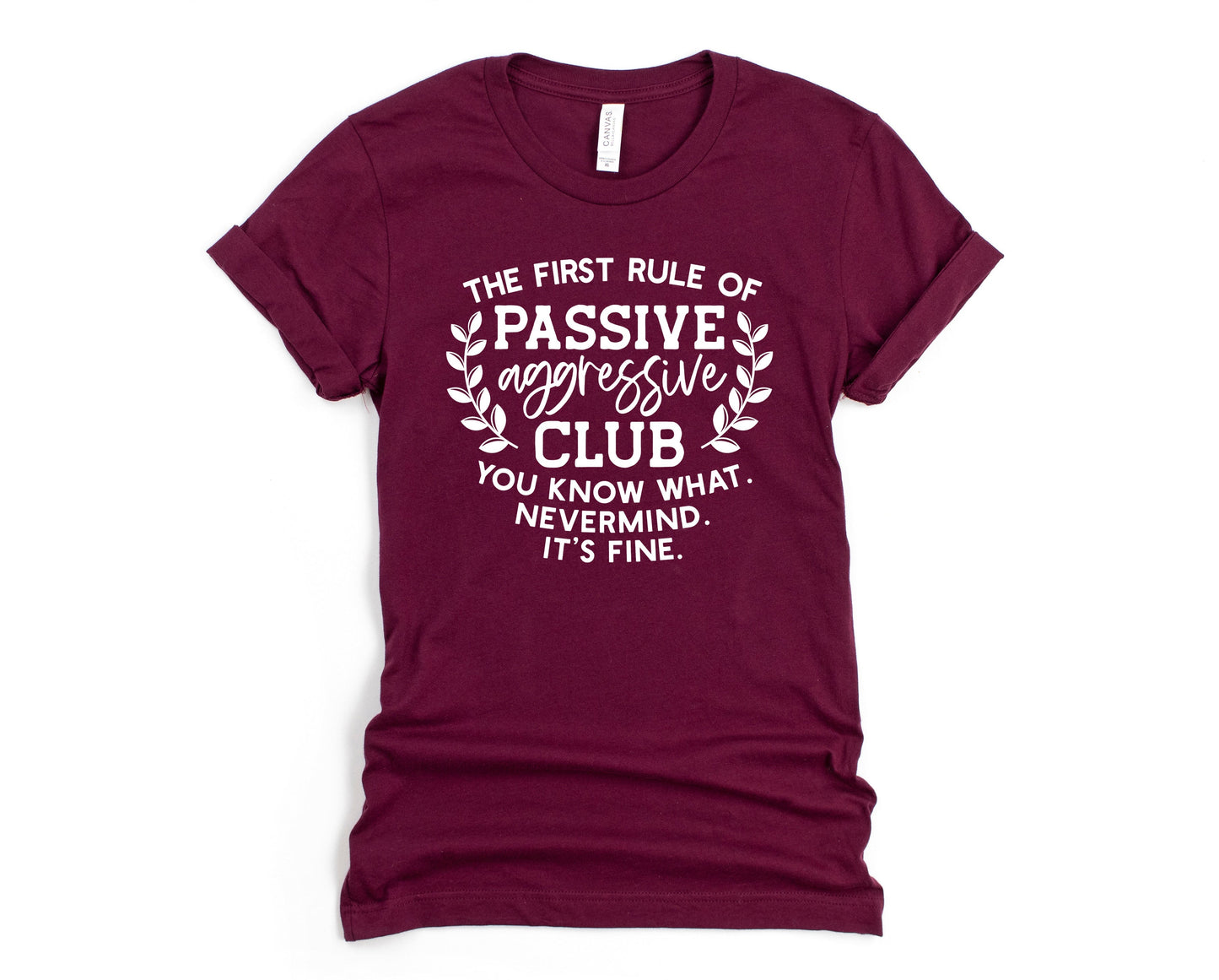 Wholesale Passive Aggressive Graphic Tee - Maroon