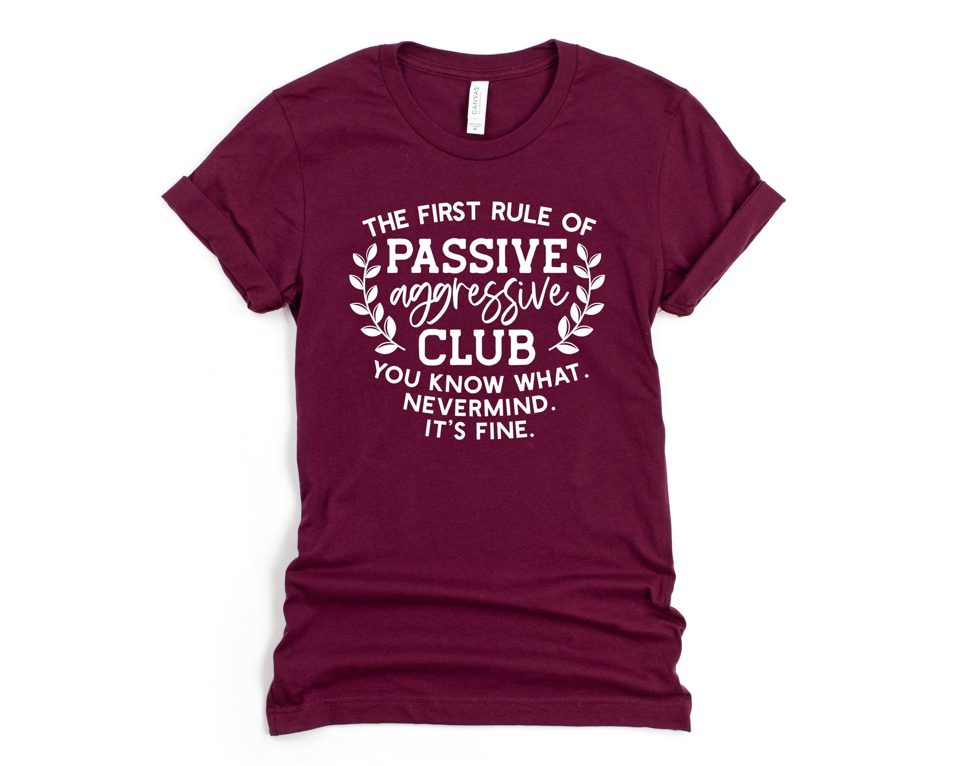 Wholesale Passive Aggressive Graphic Tee - Maroon