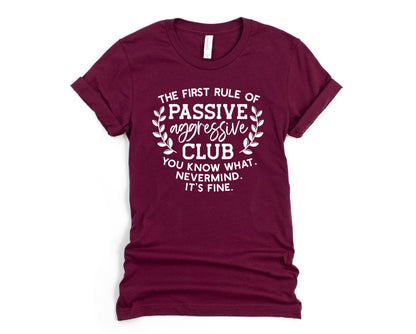 Wholesale Passive Aggressive Graphic Tee - Maroon