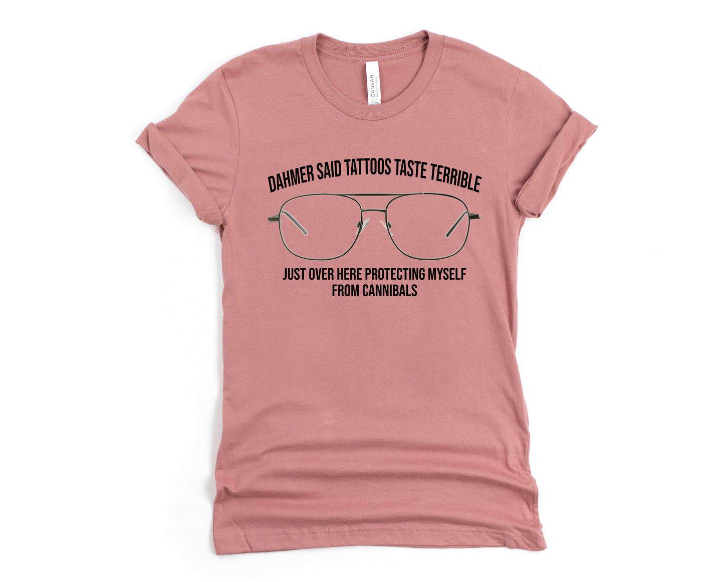 Wholesale Protecting myself From Cannibals Graphic Tee - Mauve