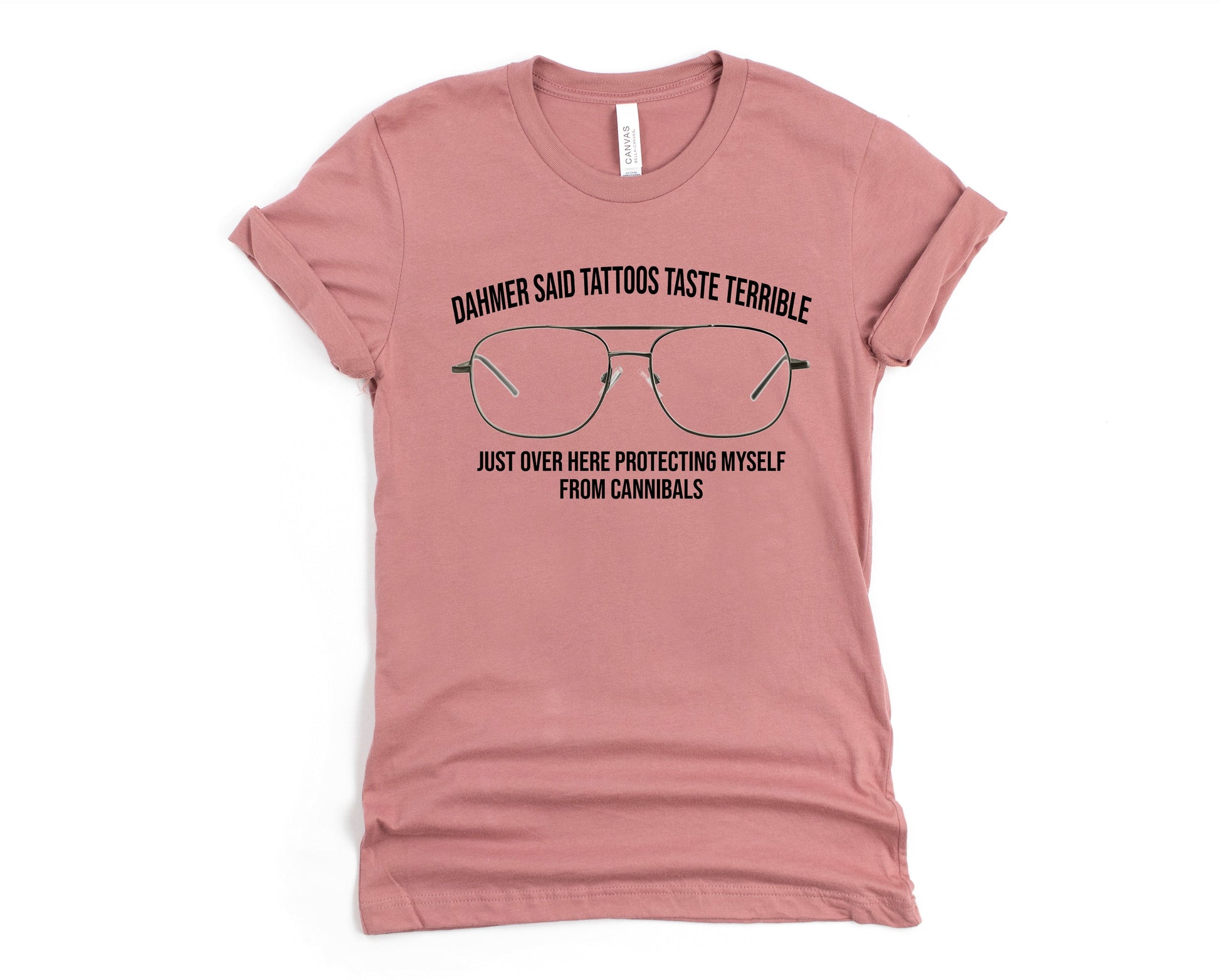 Wholesale Protecting myself From Cannibals Graphic Tee - Mauve