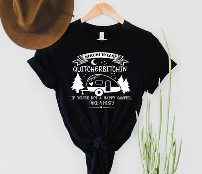 Wholesale Camp Quityourbitchin Graphic Tee - Black