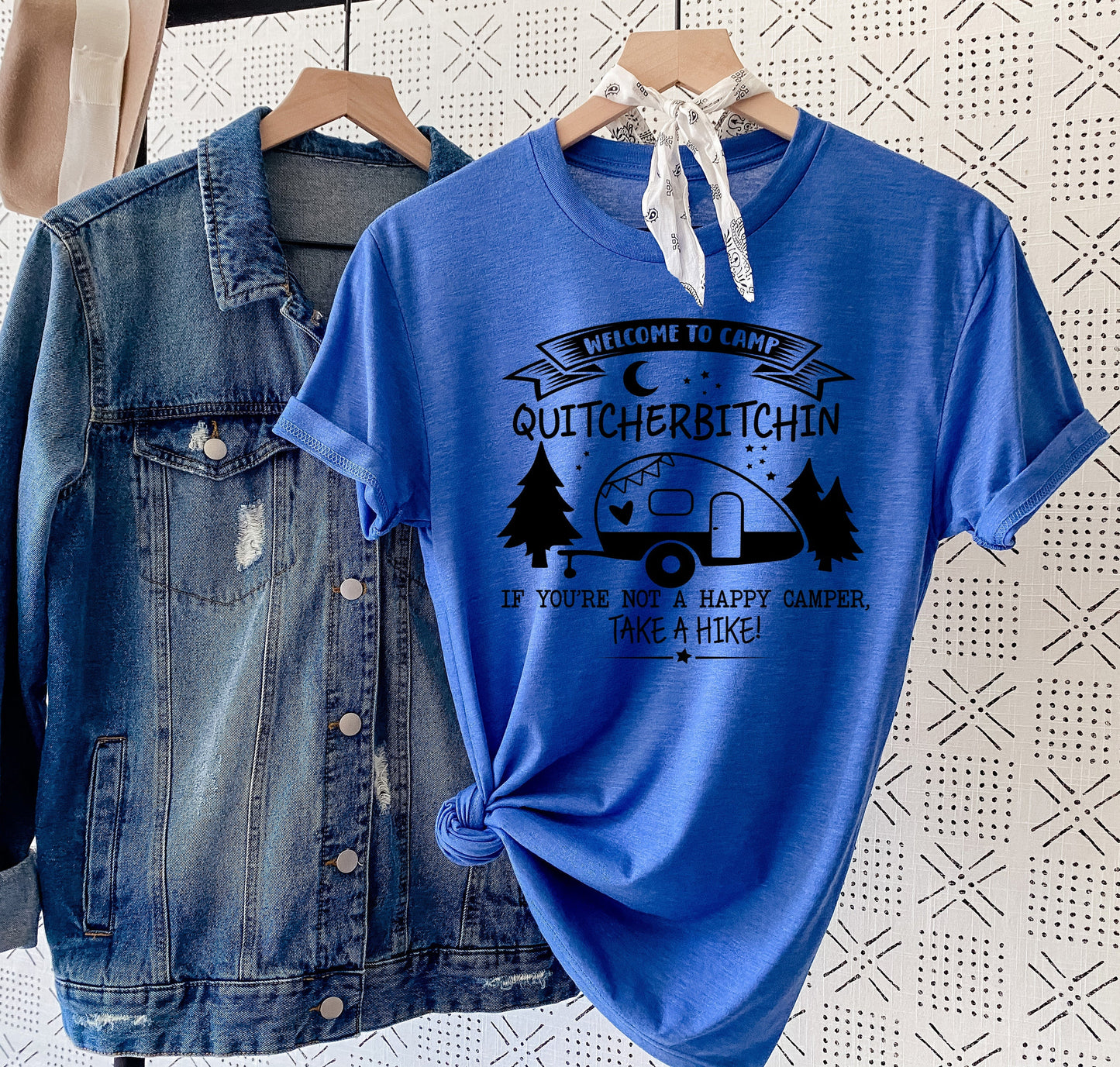 Wholesale Camp Quityourbitchin Graphic Tee - White