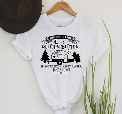 Wholesale Camp Quityourbitchin Graphic Tee - Grey