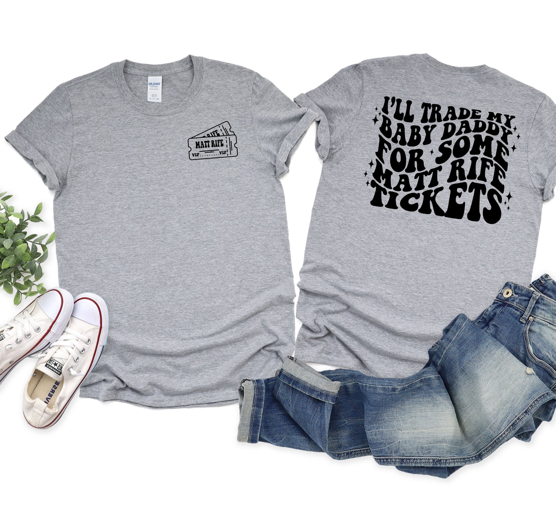 Wholesale Rife Tickets Graphic Tee - Grey