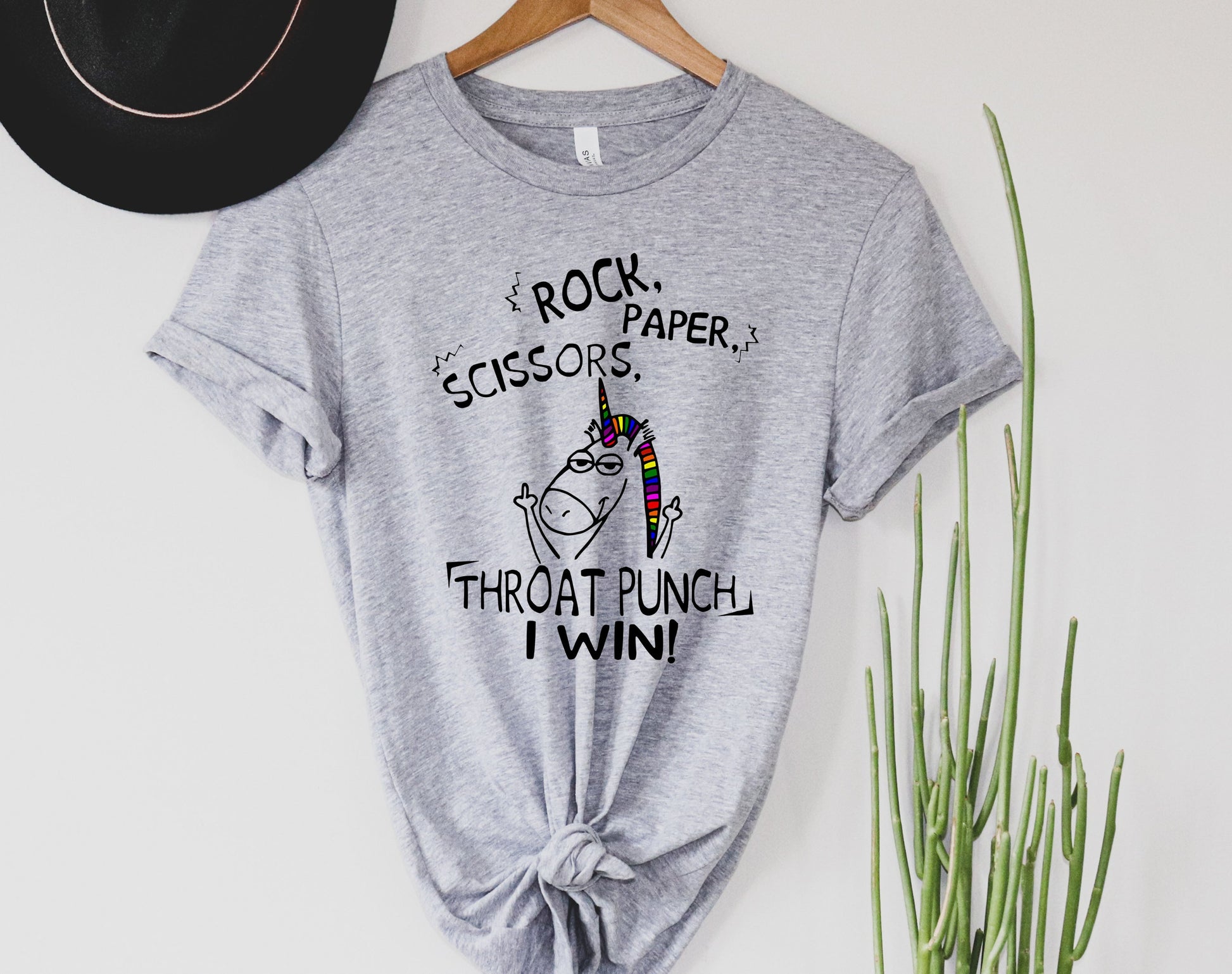 Wholesale Rock Paper Scissors Graphic Tee - Mint