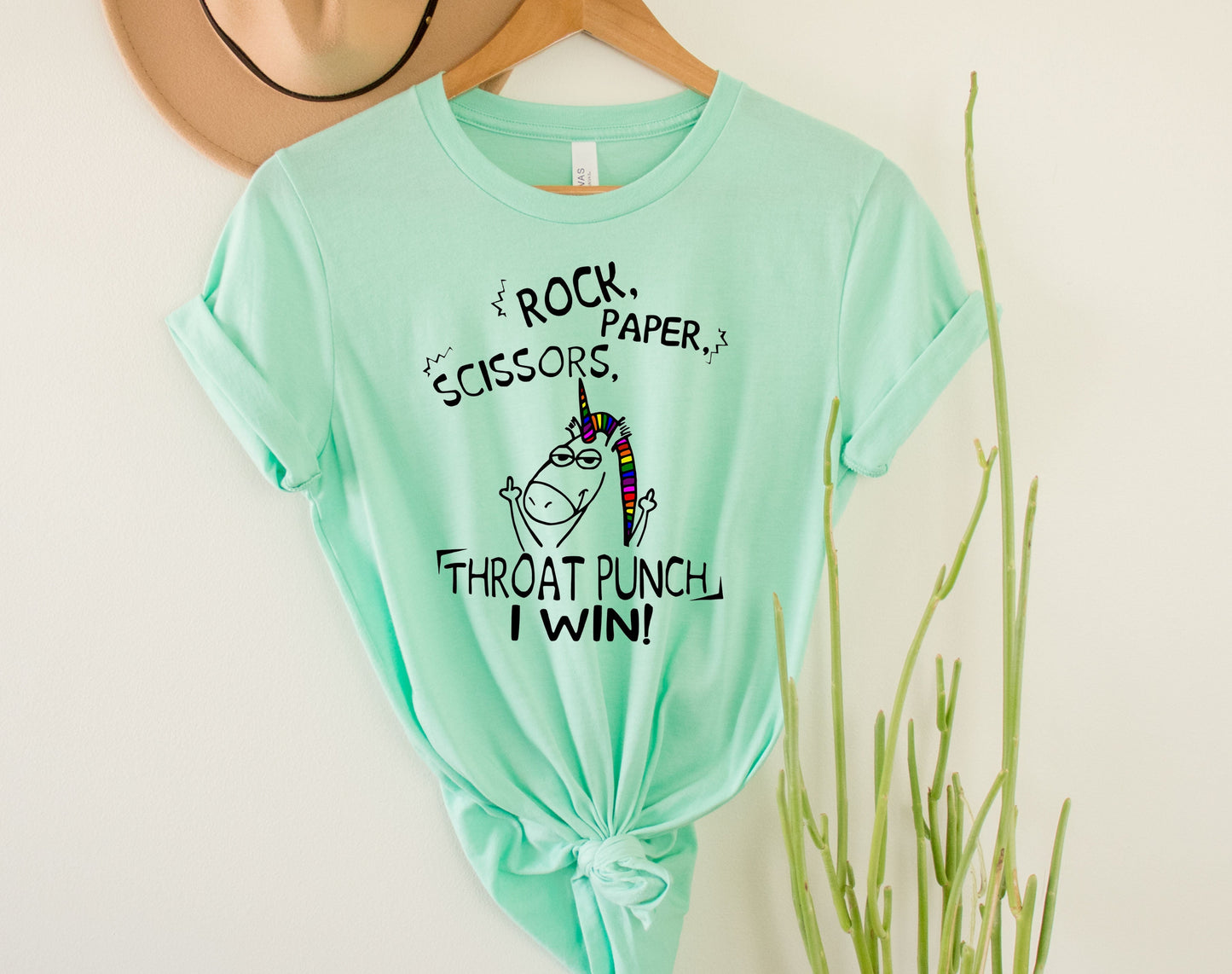 Wholesale Rock Paper Scissors Graphic Tee - Heather Sand