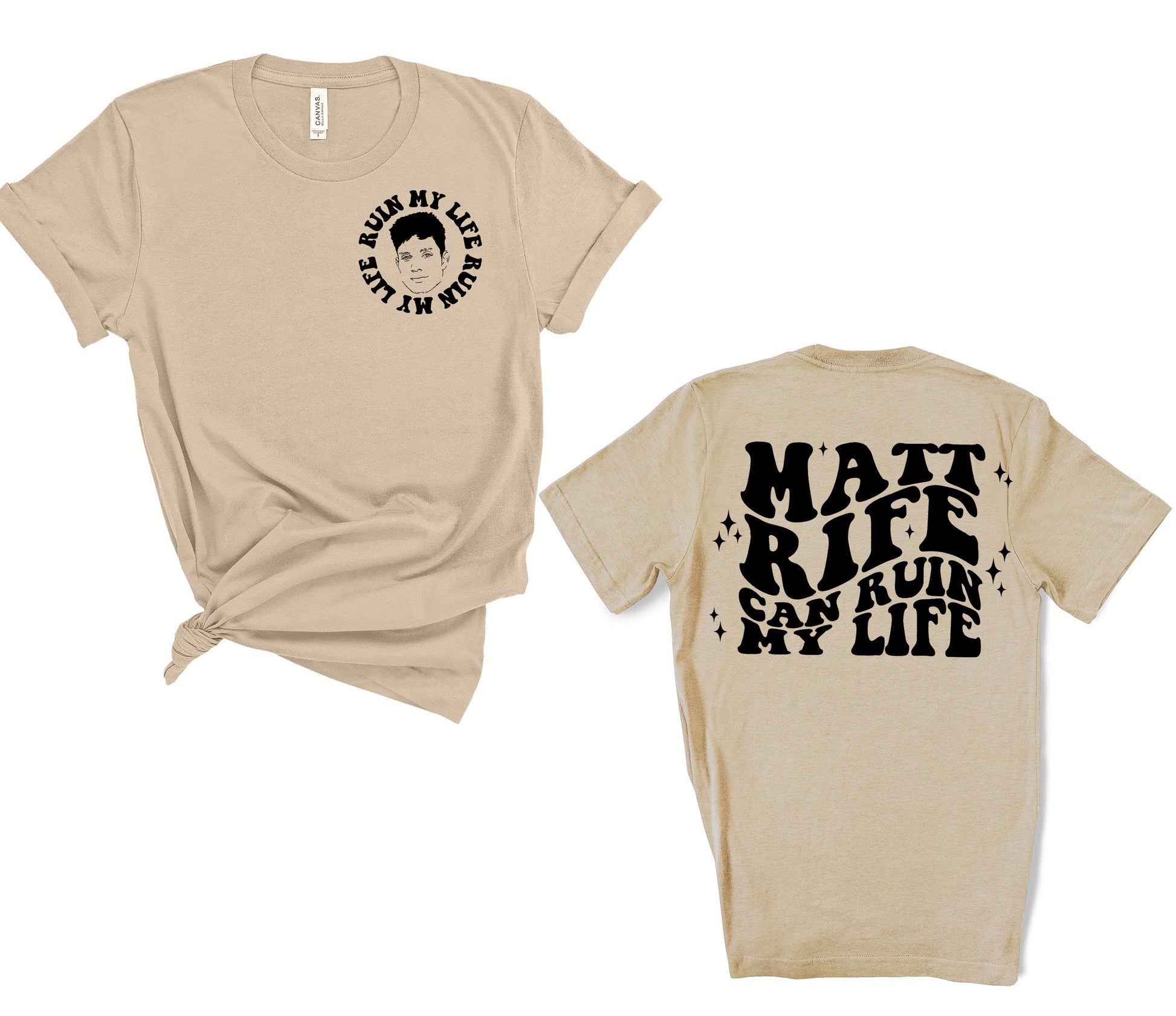 Wholesale Ruin My Life Graphic Tee - Tan