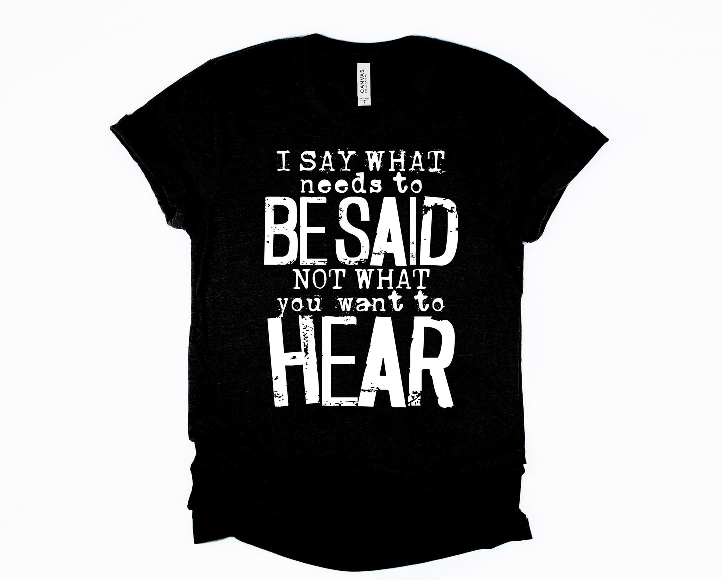 Wholesale I Say What Needs to Be Said Graphic Tee - Maroon Tee