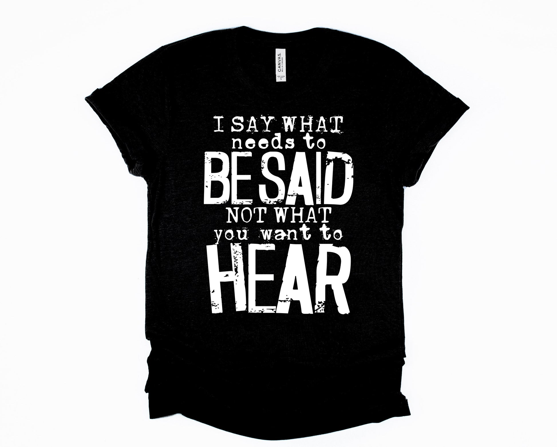 Wholesale I Say What Needs to Be Said Graphic Tee - Maroon Tee