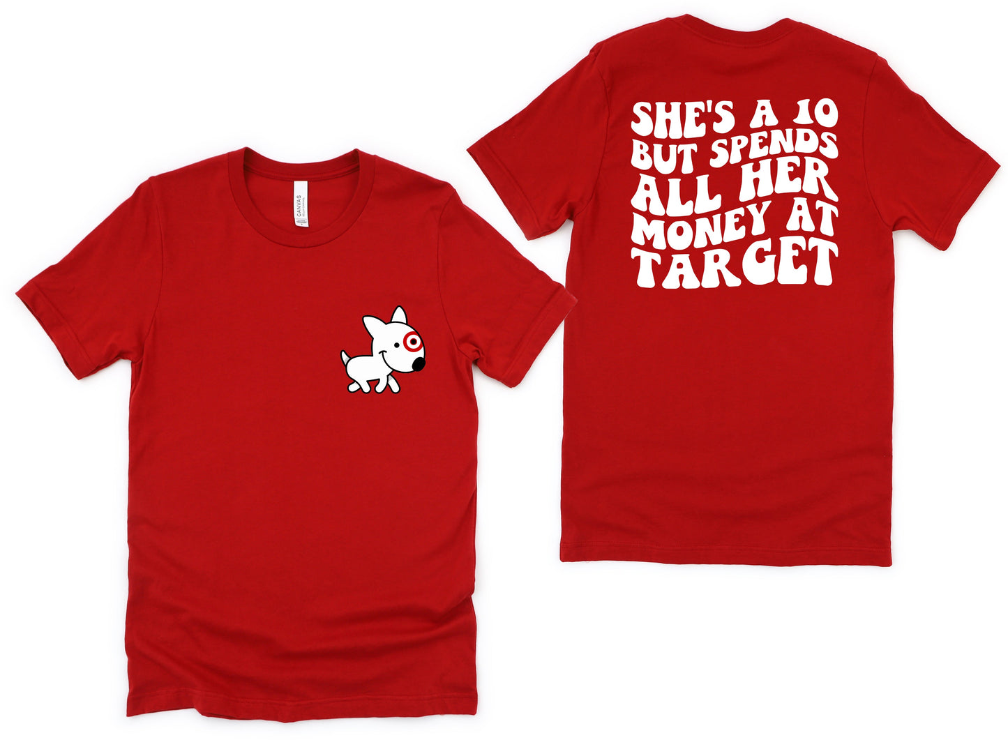 Wholesale She's a 10 but Target Graphic Tee - Red