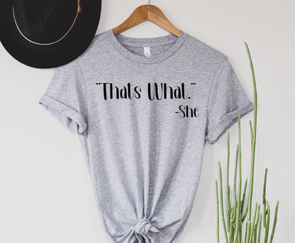 Wholesale That's what she said Graphic Tee - Heather Royal Tee