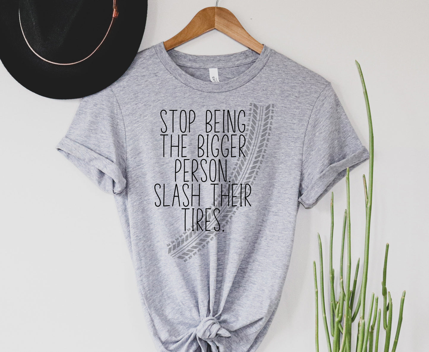 Wholesale Slash Their Tires Graphic Tee - Black