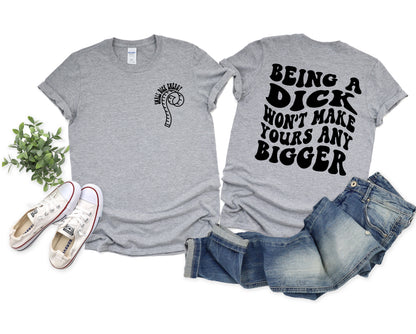 Wholesale Small Dick Energy Graphic Tee - Grey