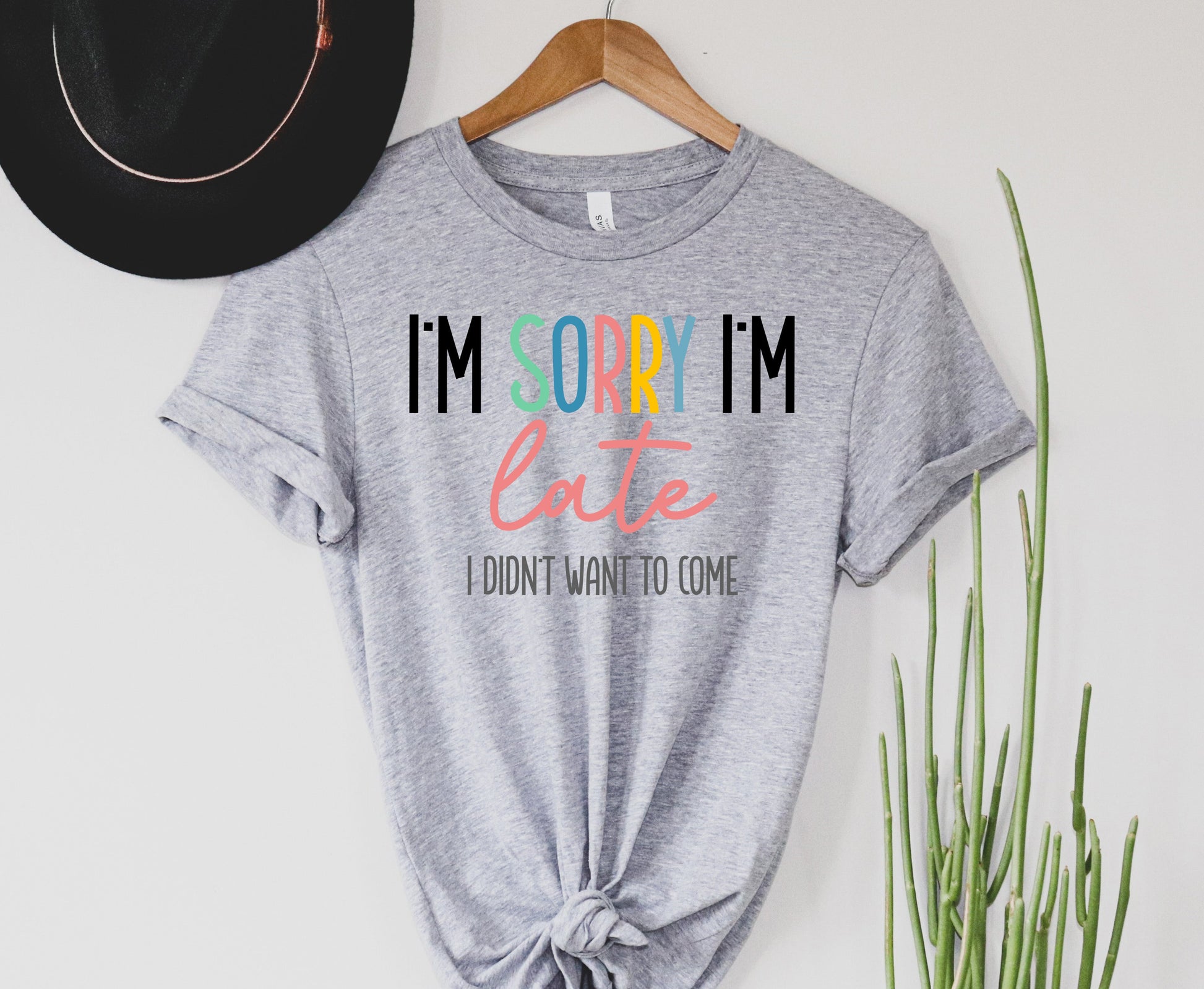 Wholesale Late, didn't want to Graphic Tee - Blue