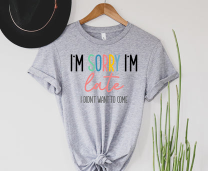 Wholesale Late, didn't want to Graphic Tee - Blue