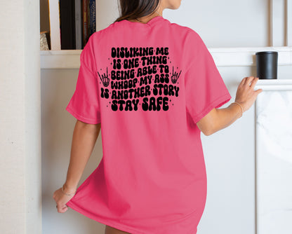 Wholesale Stay Safe Graphic Tee - Gildan Safety Pink