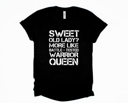 Wholesale Sweet Old Lady Graphic Tee - Olive