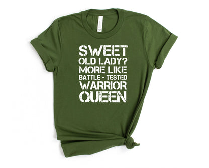 Wholesale Sweet Old Lady Graphic Tee - Black