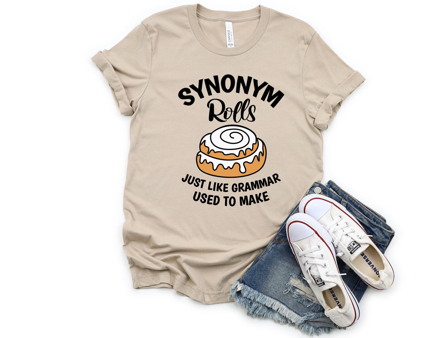 Wholesale Synonym Rolls Graphic Tee - White