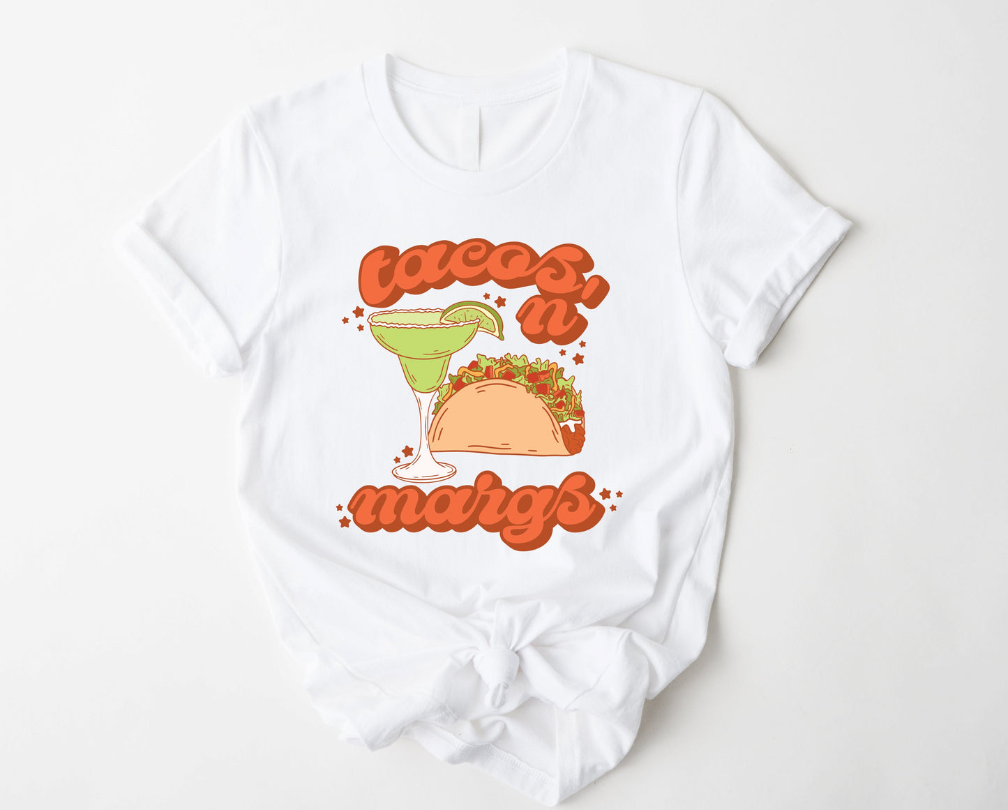 Wholesale Tacos N Margs Graphic Tee - Black