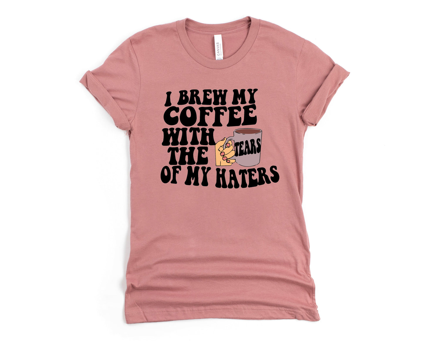 Wholesale Tears of My Haters Graphic Tee - Mauve